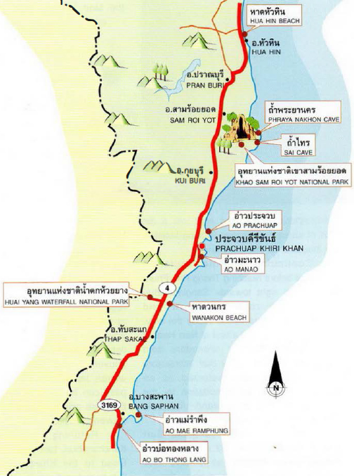 Hua Hin Prachuap Khiri Khan Map Thailand