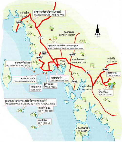 Krabi Map Thailand