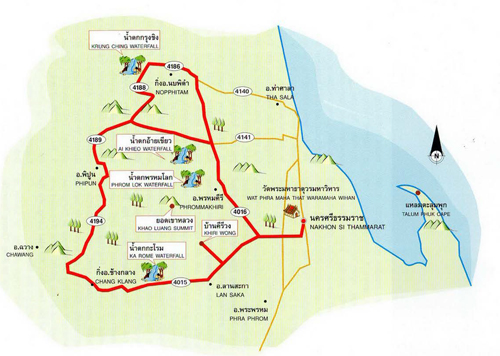Nakhon Si Thammarat Map The Emerald Route Of The South Around Khao Luang In Nakhon Si Thammarat |  Bridgeriverkwai.com
