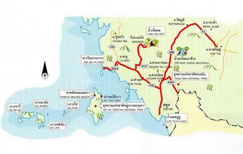 Satun Map Thailand